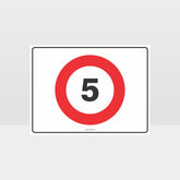 Custom Gate Signs,5 Kph Speed L Sign